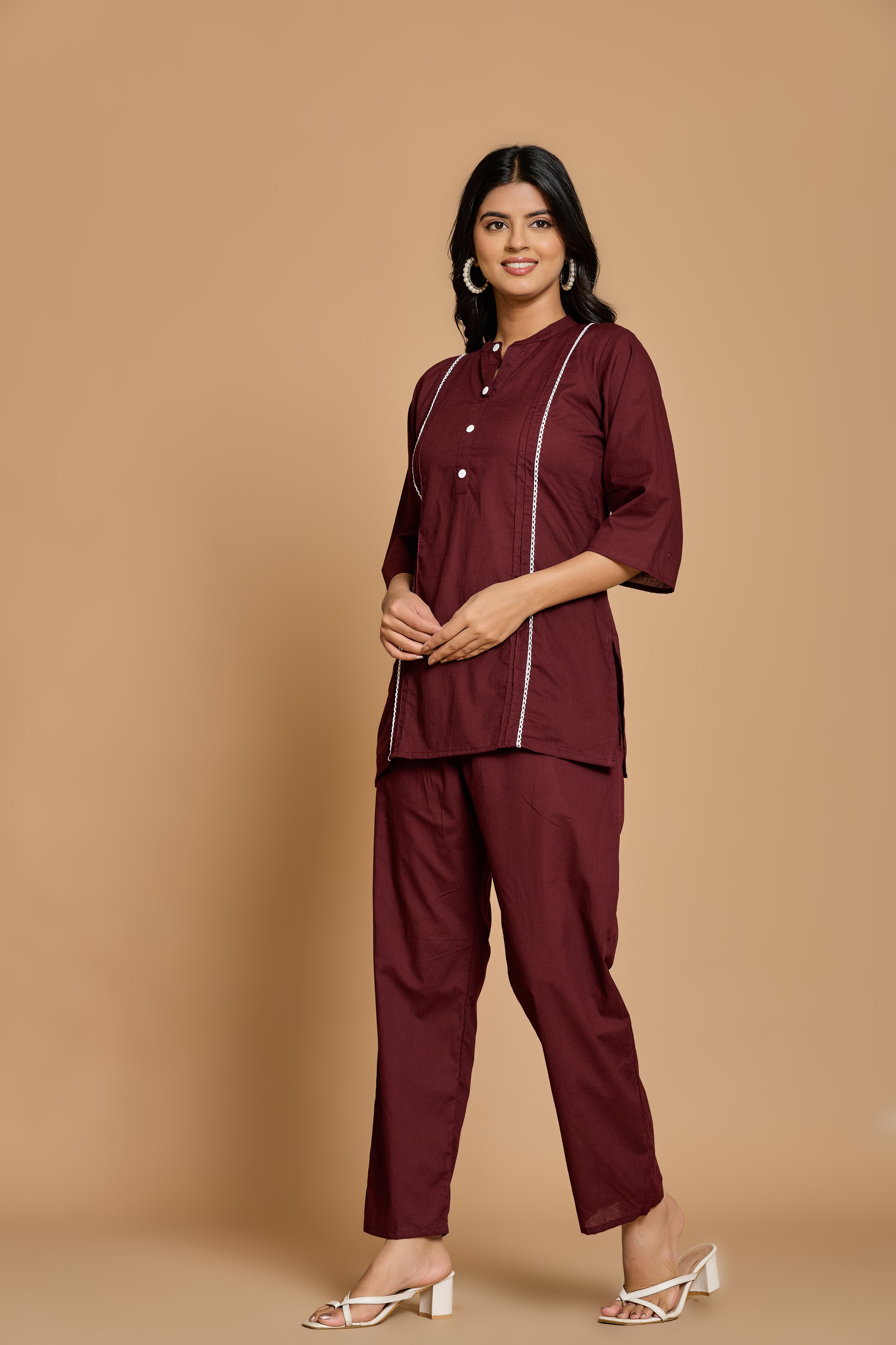 Maroon Essence Co-ord Set