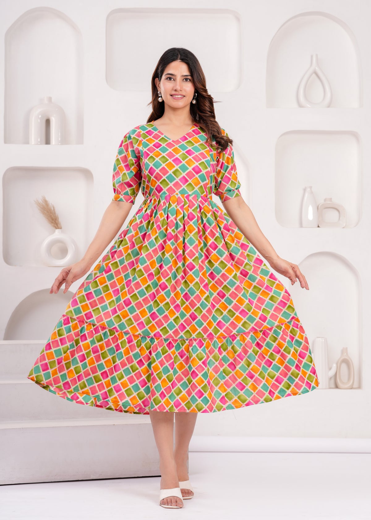 Candy Mosaic Maternity Dress 🍭