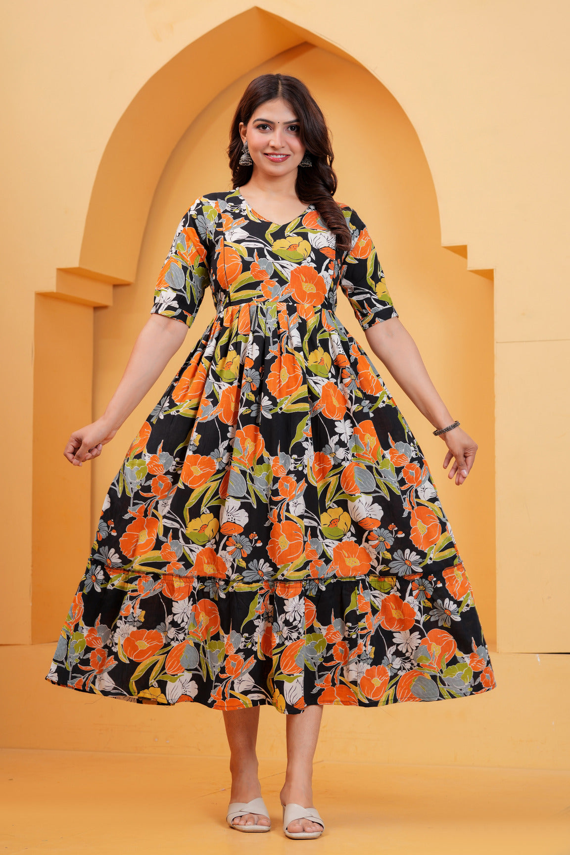 Amber Blossom Maternity Dress