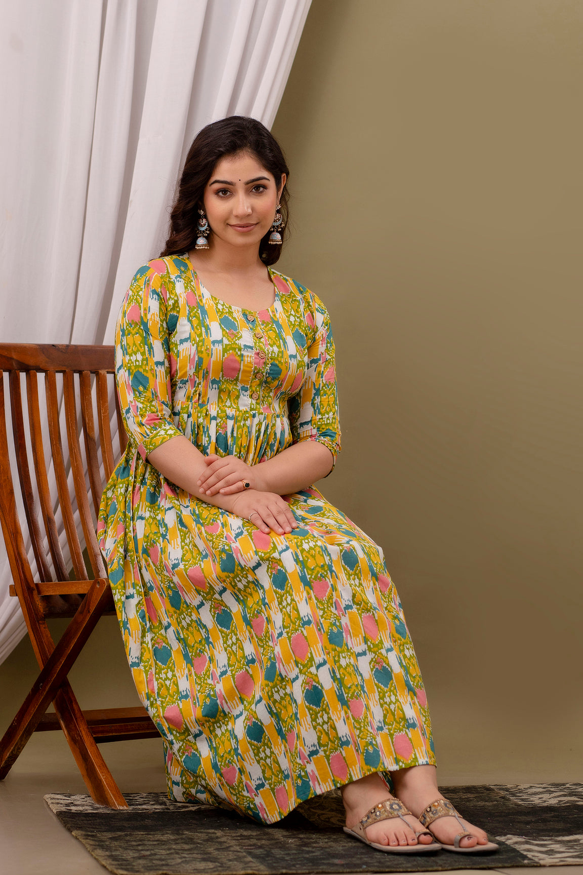 Mustard Meadow Maternity Dress