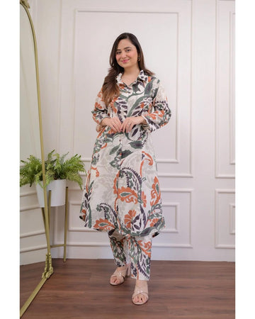 Regal Bloom Blockprinted Co-ord Set