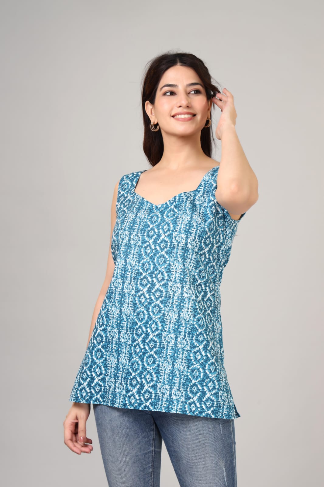 Azure Vibe Short Kurti