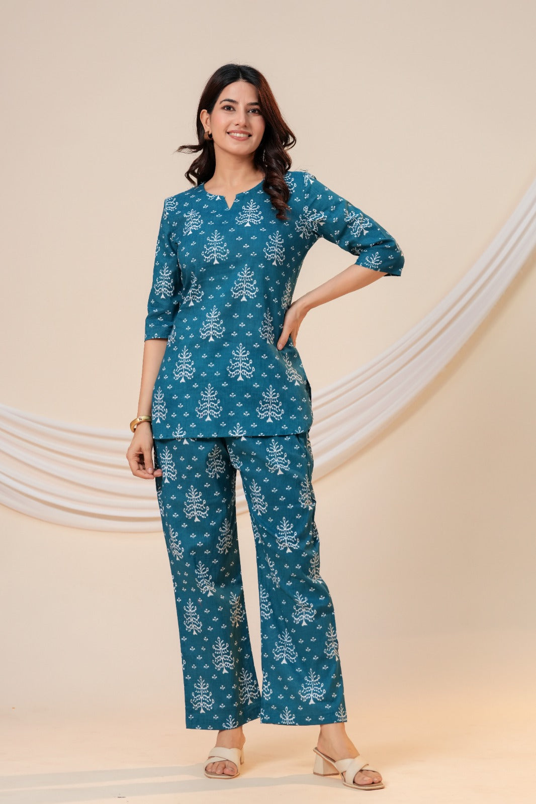 Neel Vatika Cotton Co-ord Set 💙