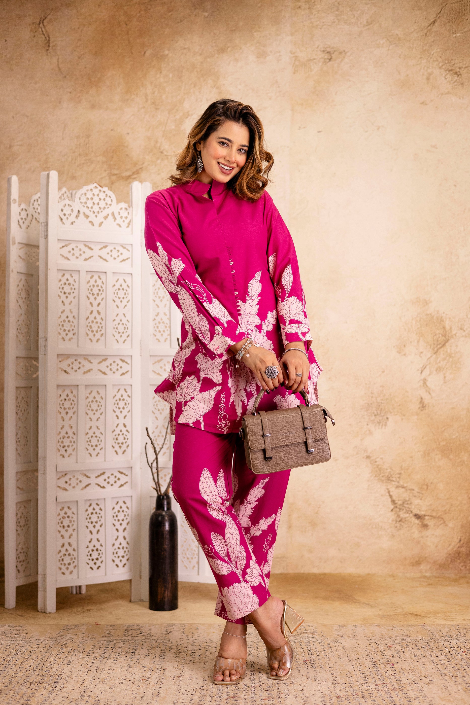 Ruby Cotton Botanical Print Co-Ord Set