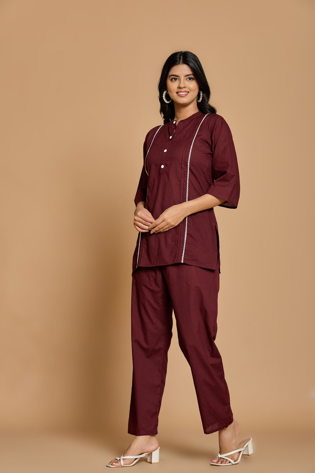 Maroon Essence Coord Set