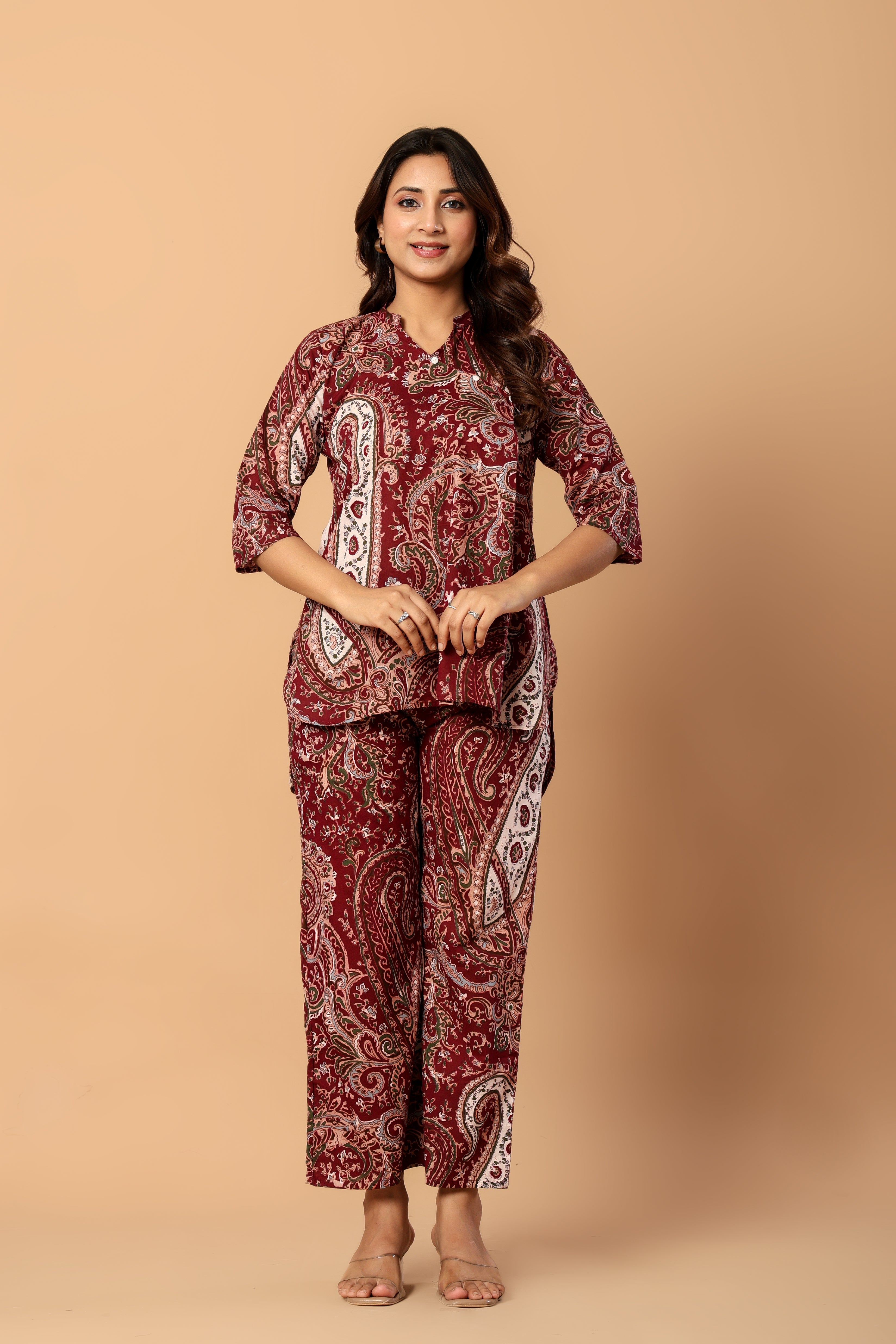 Vintage Ruby Paisley Co-ord set