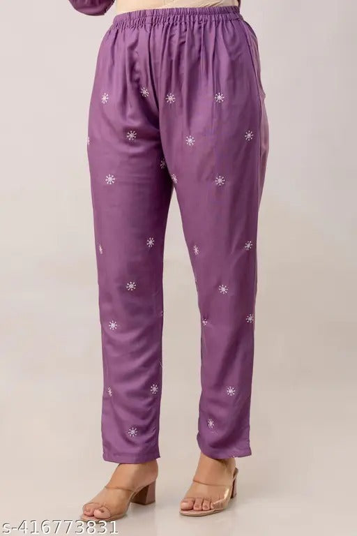 Lavender Blossom Embroidered Co-Ord Set