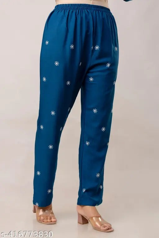 Azure Blossom Embroidered Co-Ord Set